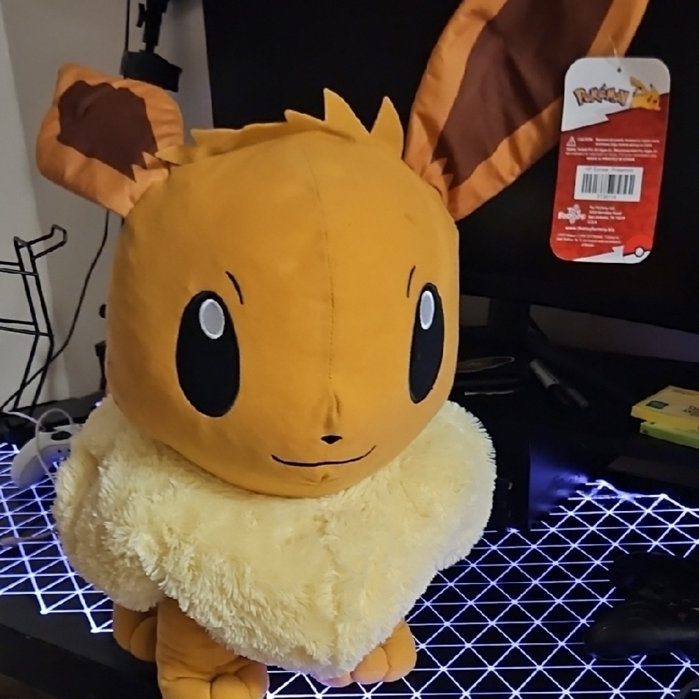 Brown and Cream Stuffed Animal with Fluffy Neck Ruff